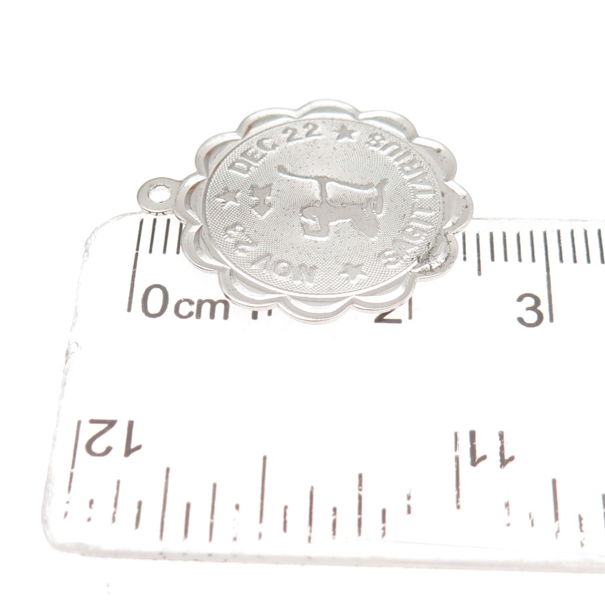 CREA 925 Sterling Silver Vintage Sagittarius Zodiac Sign Charm Pendant