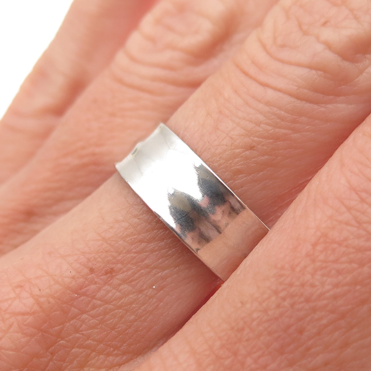 Laurel Elliot 925 Sterling Silver Vintage Aequalitas Band Ring Size 7.75