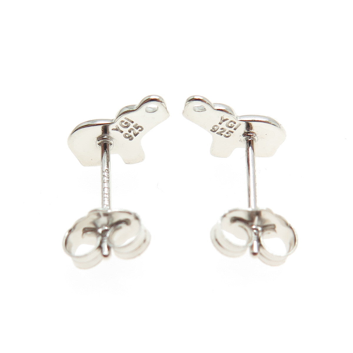 925 Sterling Silver Elephant Stud Earrings