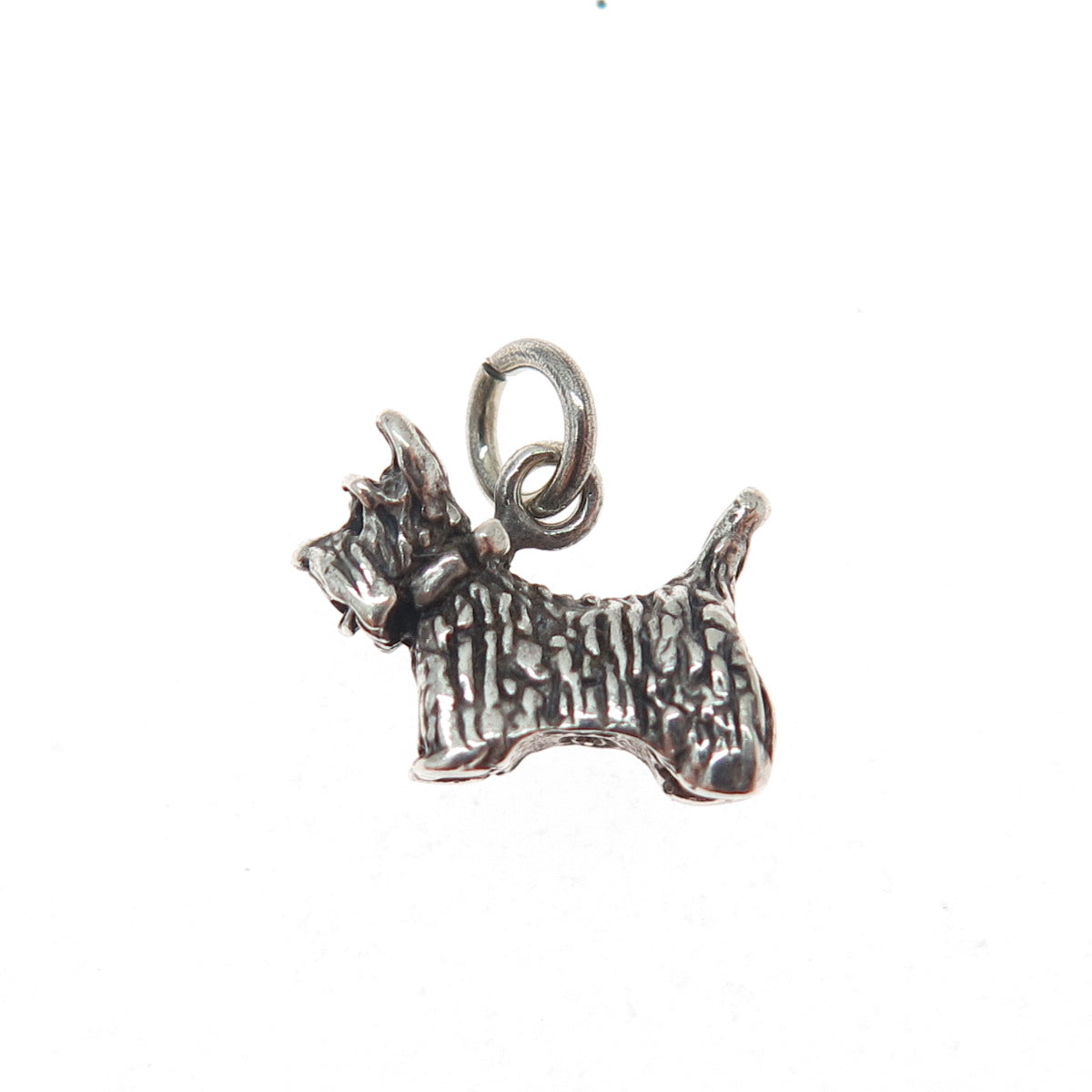 JEZLAINE Sterling Silver Vintage Scottish Terrier Dog Minimalist Charm Pendant