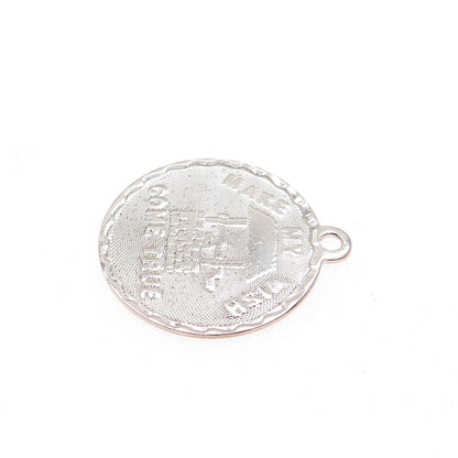 925 Sterling Silver Vintage Make My Wish Come True Well Charm Pendant