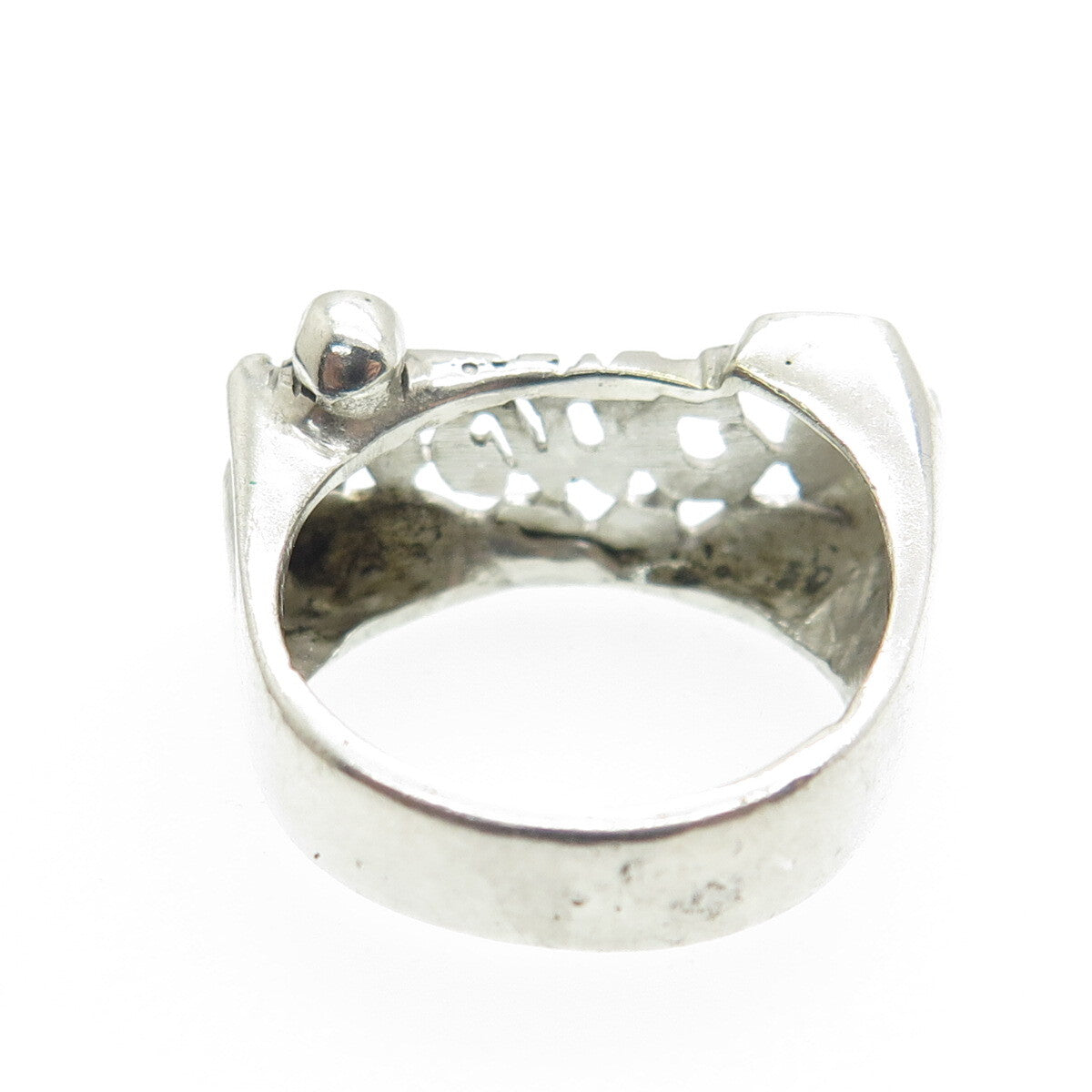925 Sterling Silver Vintage Diamond-Cut "Syasia" Name Ring Size 5.75