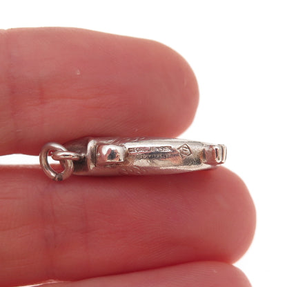 Georg Jensen 925 Sterling Silver Vintage Denmark Fish Charm Pendant