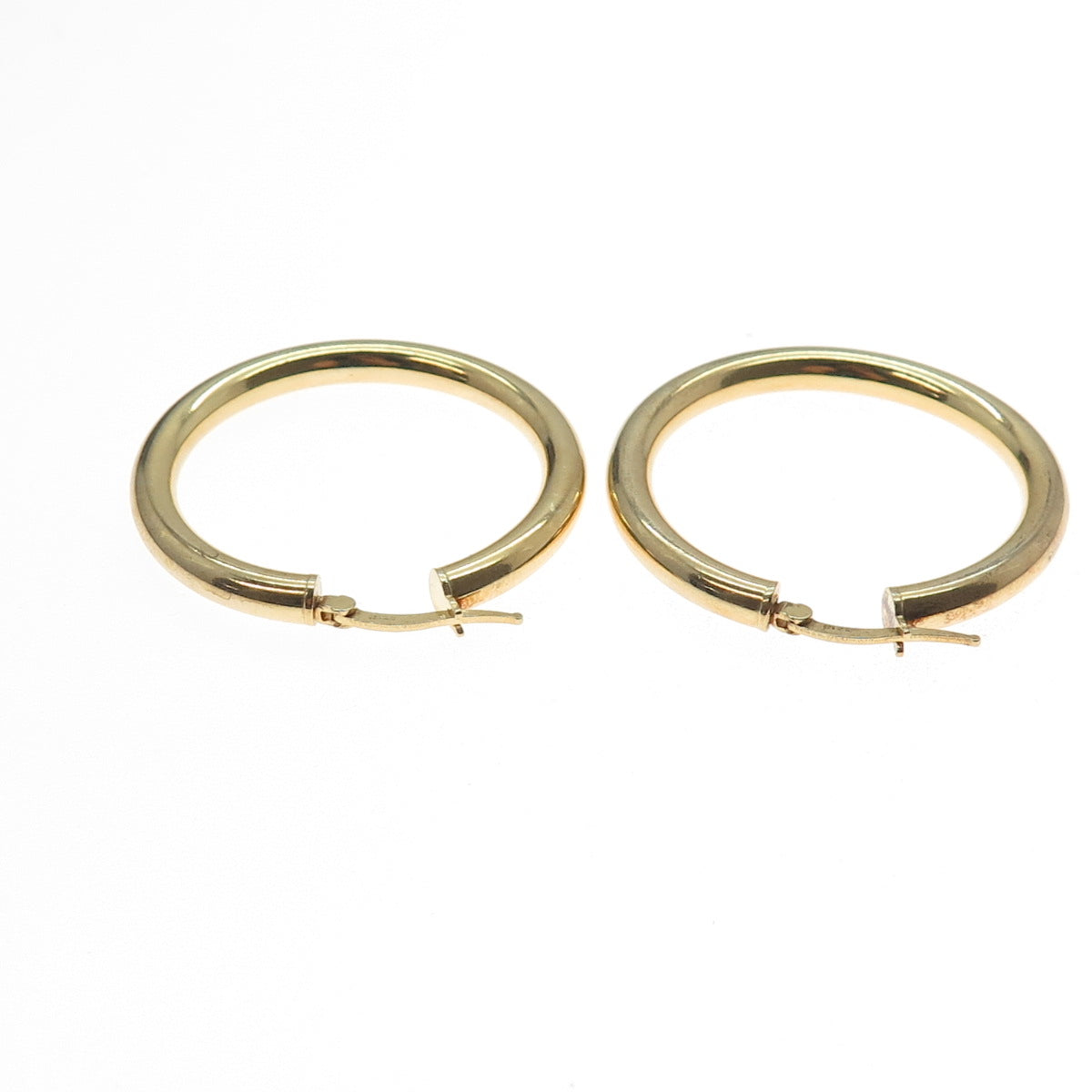 925 Sterling Silver Gold Plated Hoop Earrings