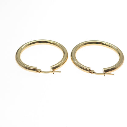 925 Sterling Silver Gold Plated Hoop Earrings