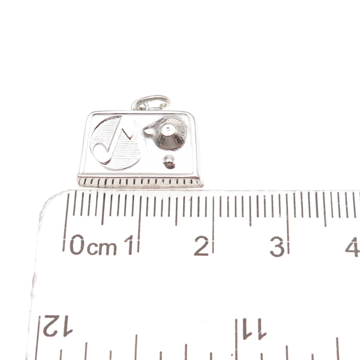 Art's Elegance 925 Sterling Silver Vintage Radio Charm Pendant