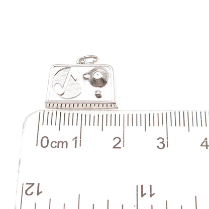 Art's Elegance 925 Sterling Silver Vintage Radio Charm Pendant