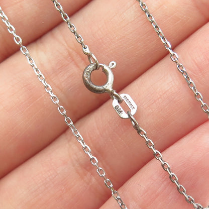 925 Sterling Silver Round-Cut C Z Double Heart Cable Chain Necklace 16"