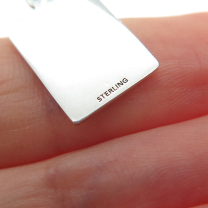 925 Sterling Enamel My Boyfriend Lives In The Future Minimalist Charm Pendant