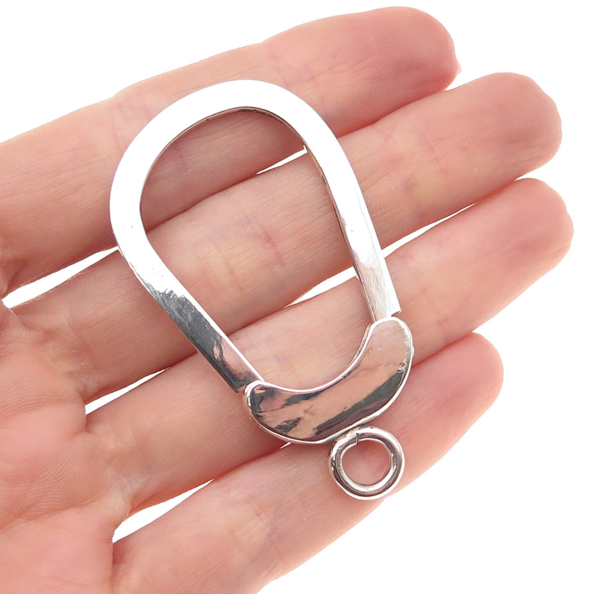 925 Sterling Silver Vintage Carabiner Key Ring Holder