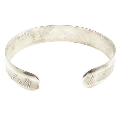 JULIUS OLAF RANDAHL Sterling Silver Vintage Modernist Adjustable Bracelet 6.5"