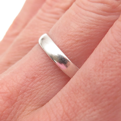 925 Sterling Silver Vintage Classic Wedding Oxidized Band Ring Size 8