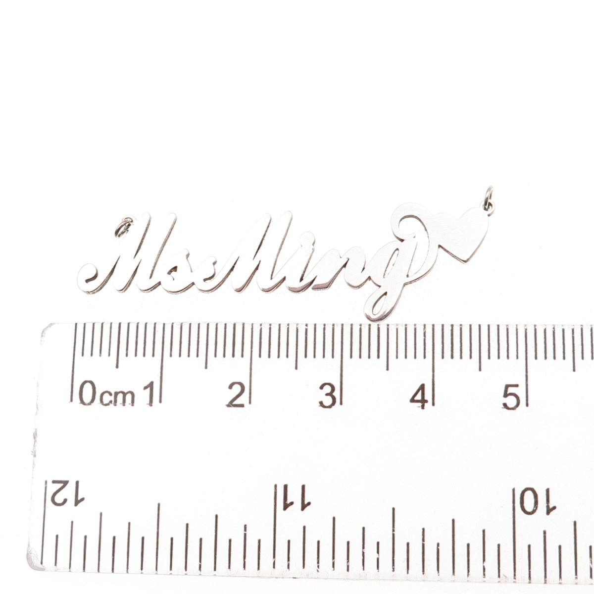 925 Sterling Silver Ms Ming Nameplate Centerpiece Charm Pendant