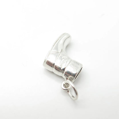 925 Sterling Silver Vintage Boot Charm Pendant