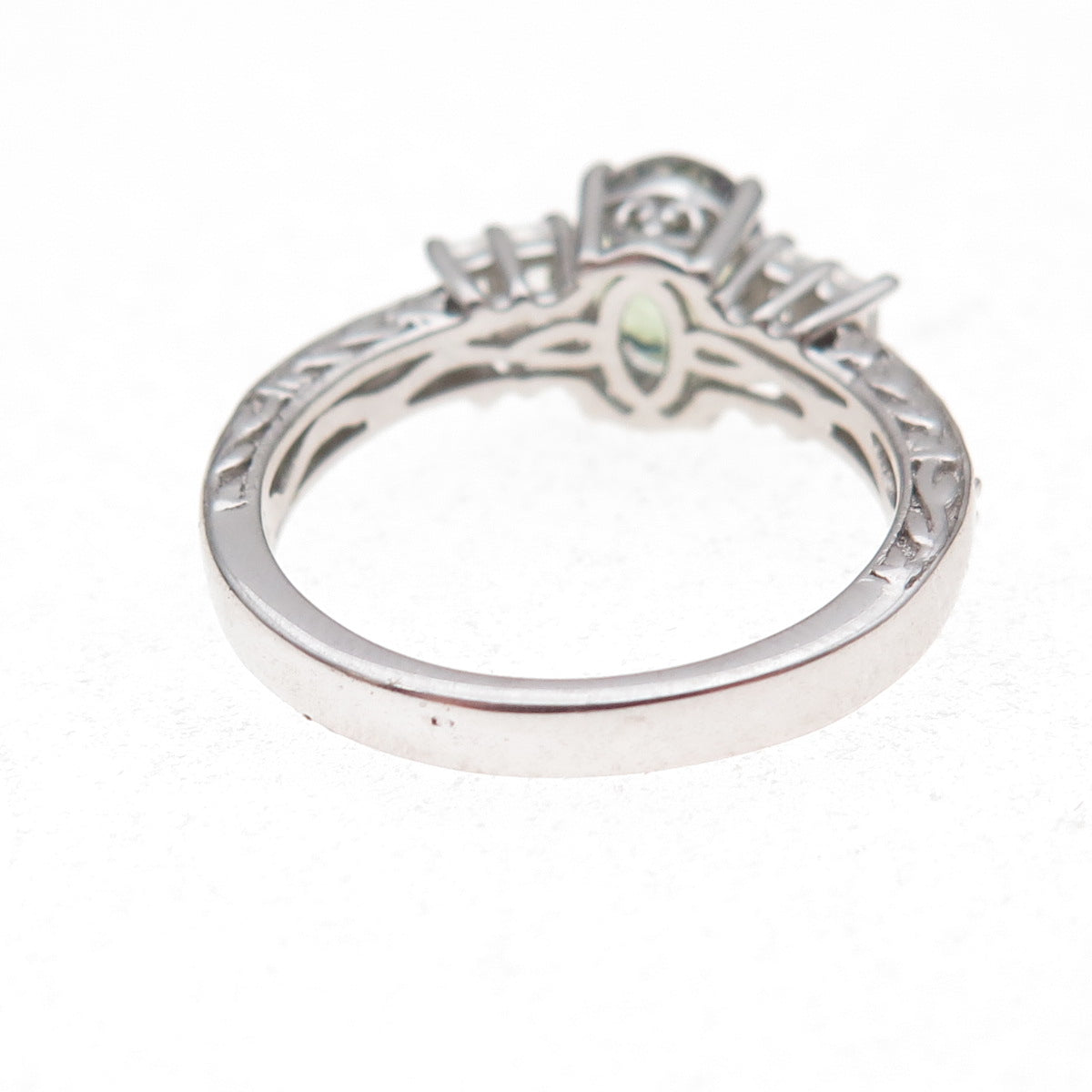 Chuck Clemency 925 Sterling Silver Real Iolite & White Topaz Ring Size 8