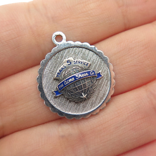 Griffith & Sons 925 Sterling Silver Vintage Enamel Acme Shear Mini Charm Pendant