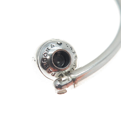 PANDORA Sterling Silver Crescent & Star Screw-Off Ball Adjustable Bracelet 6.75"