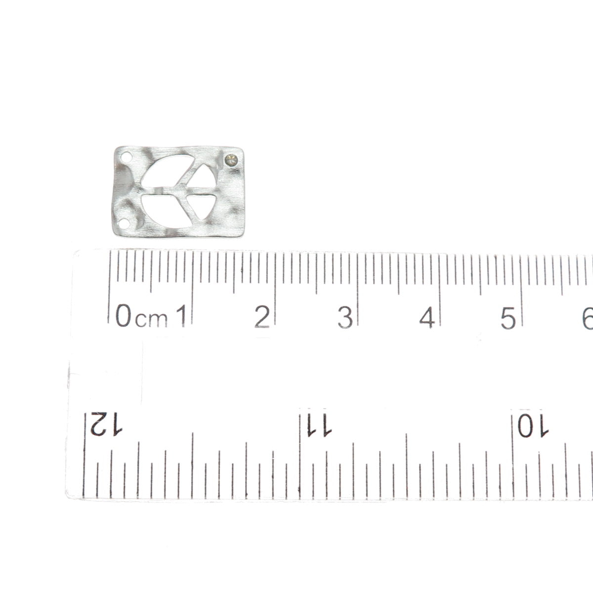 925 Sterling Silver Real Round-Cut Diamond Peace Symbol Minimalist Slide Pendant