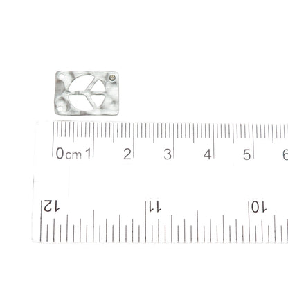 925 Sterling Silver Real Round-Cut Diamond Peace Symbol Minimalist Slide Pendant