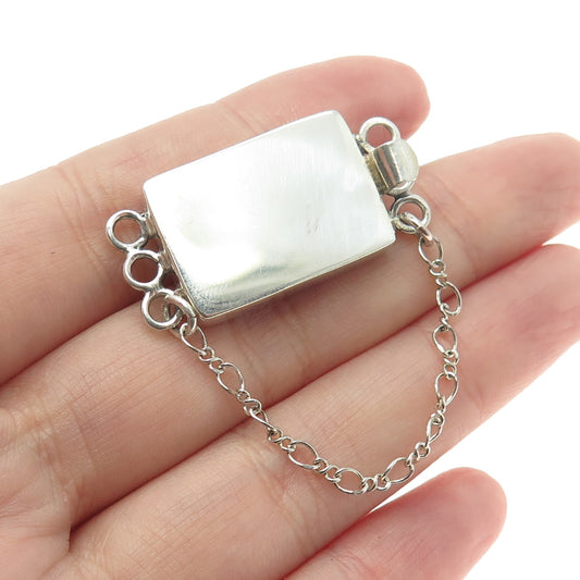 925 Sterling Silver Vintage Box Clasp for Bracelet / Necklace