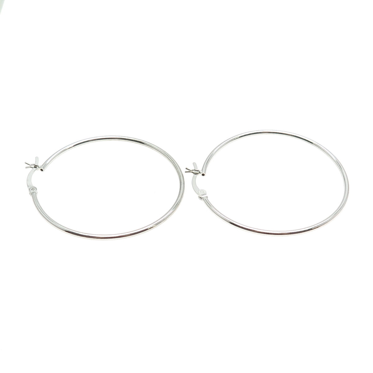 925 Sterling Silver Large Hoop Earrings