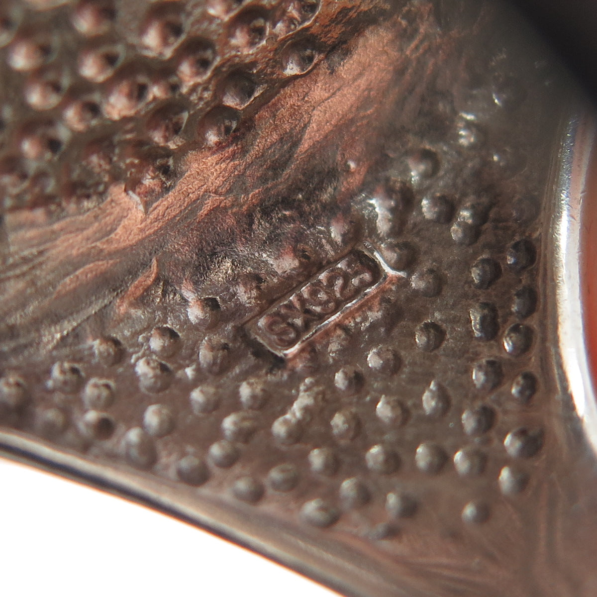 SX SALLY C 925 Sterling Vintage Lone Mountain Turquoise Beaded Ring Size 10.25