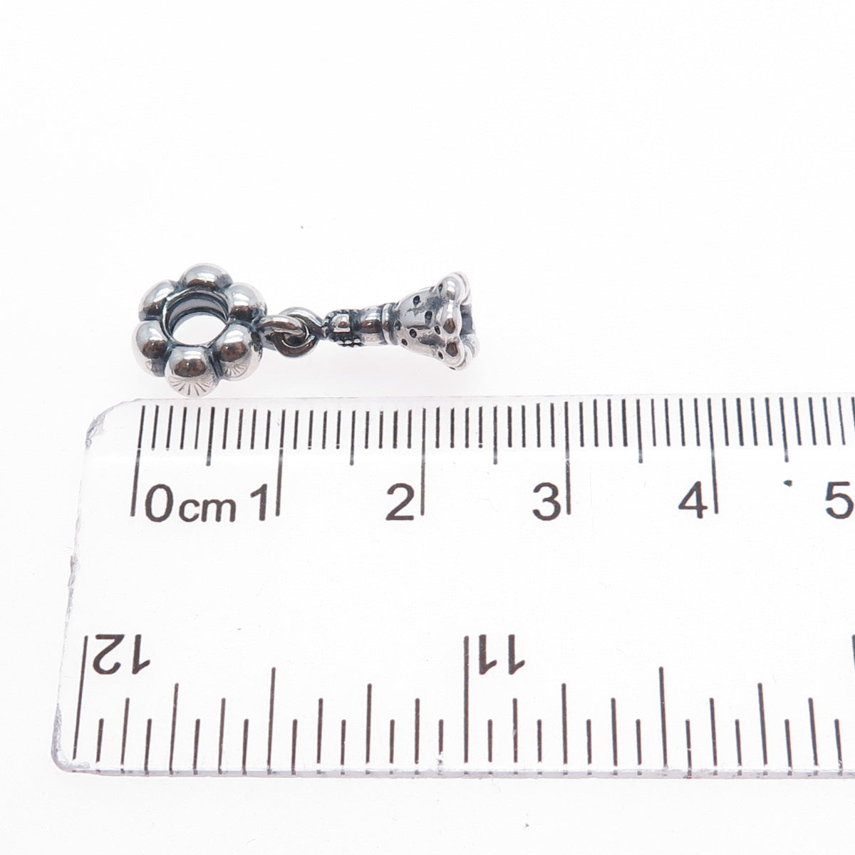 PANDORA 925 Sterling Silver Party Girl Dress Dangle Slide Charm