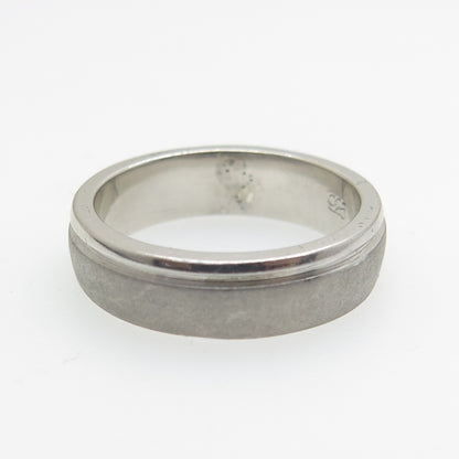 925 Sterling Silver Modernist Band Ring Size 8