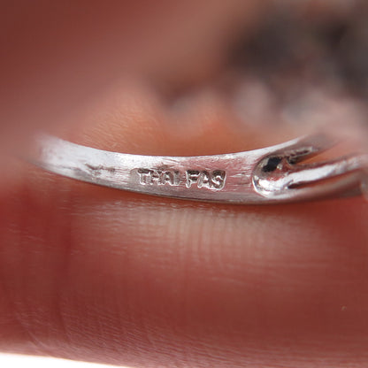 925 Sterling Silver Round-Cut C Z Sparkle Ring Size 7