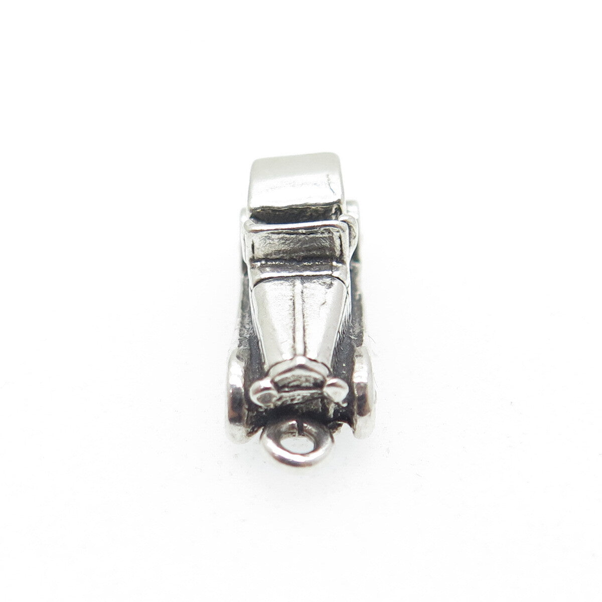 925 Sterling Silver Antique Retro Car Minimalist 3D Charm Pendant