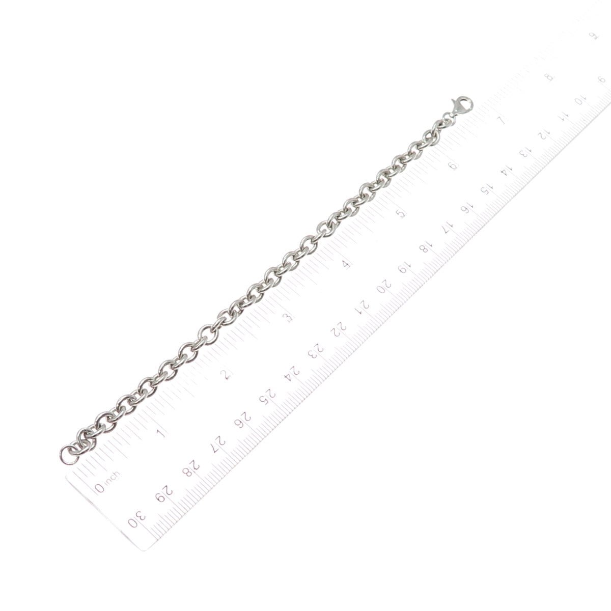 925 Sterling Silver Vintage Cable Link Bracelet 6.5"