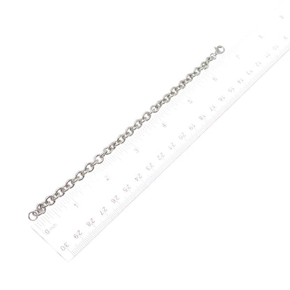 925 Sterling Silver Vintage Cable Link Bracelet 6.5"