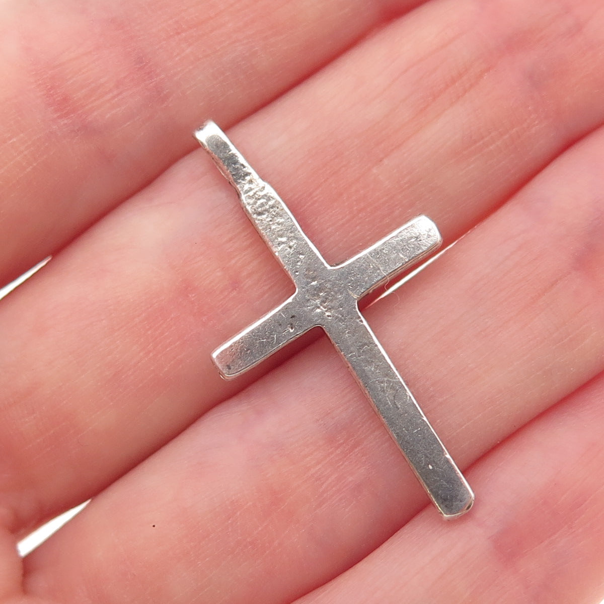 Old Pawn 925 Sterling Silver Vintage Southwestern Turquoise Cross Charm Pendant