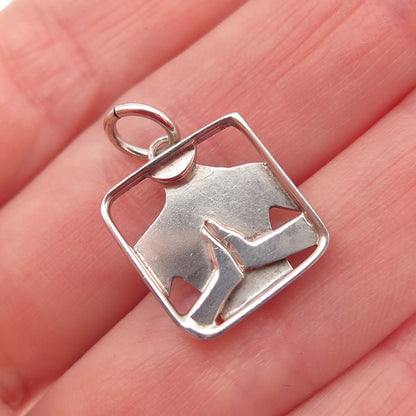 FAR FETCHED 925 Sterling Silver Vintage Prayer Hands Mini Charm Pendant