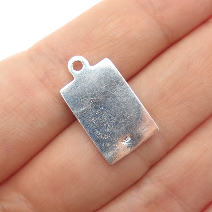 925 Sterling Silver Vintage St. Mary Miraculous Minimalist Charm Pendant