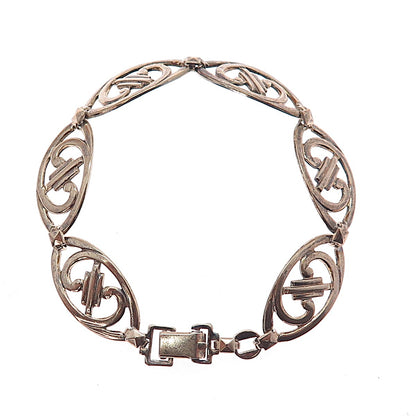 SYMMETALIC 925 Sterling Silver 1/20 14K Gold Filled Antique Bracelet 7.25"