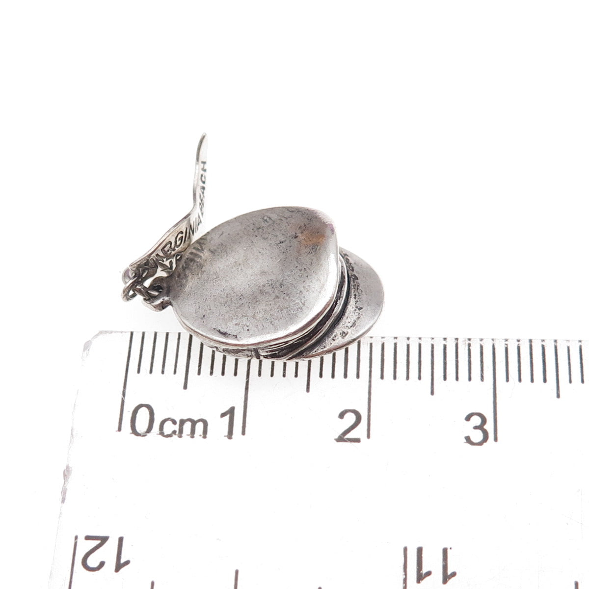 Pacific Jewelry 925 Sterling Silver Vintage Naval Officer's Cap Charm Pendant