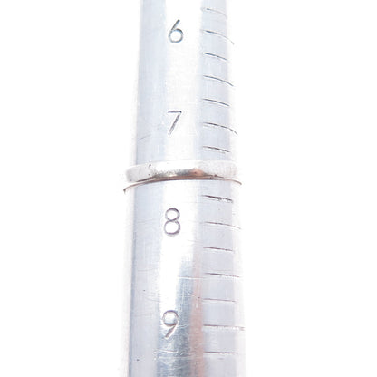 925 Sterling Silver Vintage Real Sleeping Beauty Turquoise Ring Size 7.5