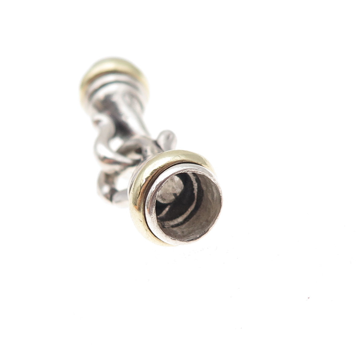 David Yurman Sterling Silver 14K Gold Vintage Bracelet / Necklace Lobster Lock