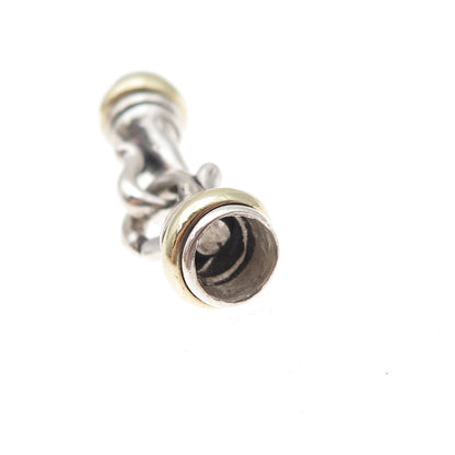 David Yurman Sterling Silver 14K Gold Vintage Bracelet / Necklace Lobster Lock