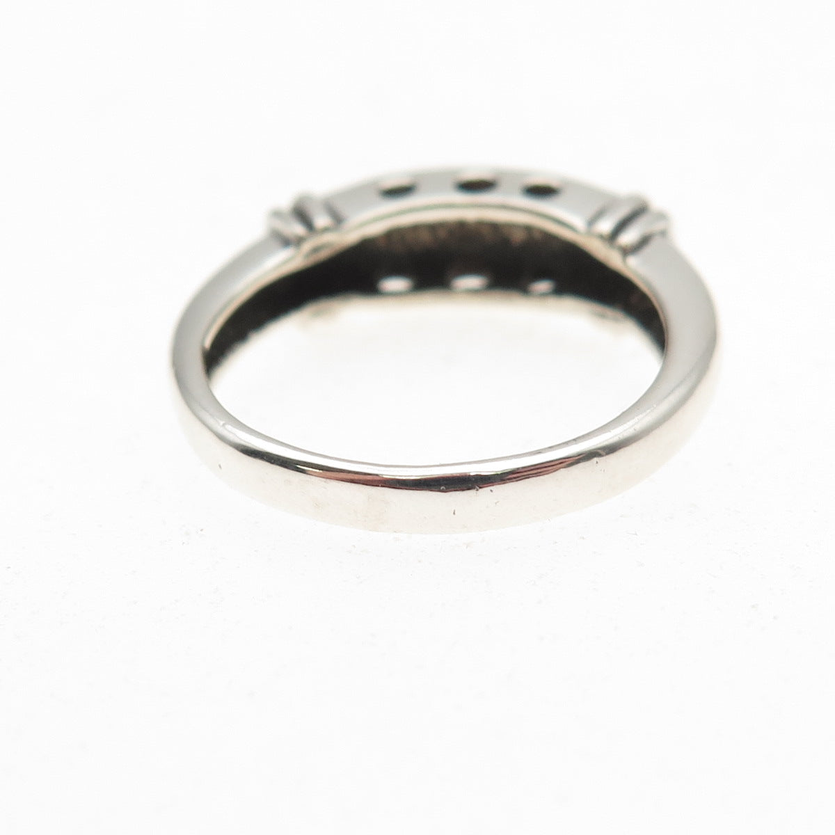 Charles Winston 925 Sterling Silver Vintage Spiral Oxidized Ring Size 7.25