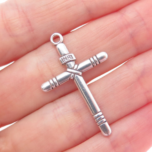 Old Pawn 925 Sterling Silver Vintage Southwestern Cross Tribal Charm Pendant