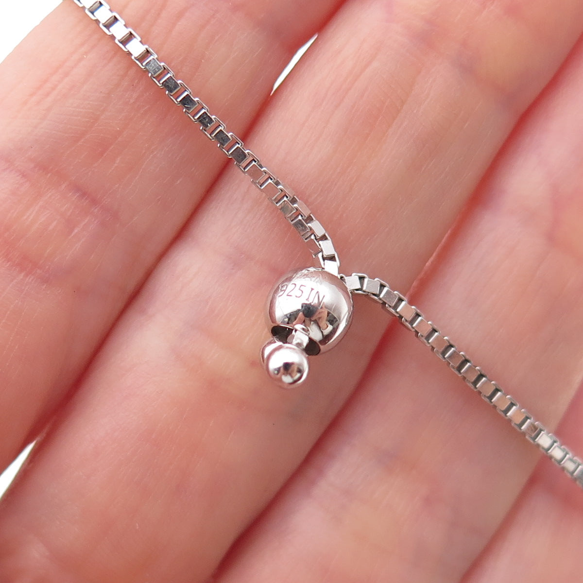 Han 925 Sterling Silver Bismark Link Adjustable Bolo Bracelet 7-9.25"