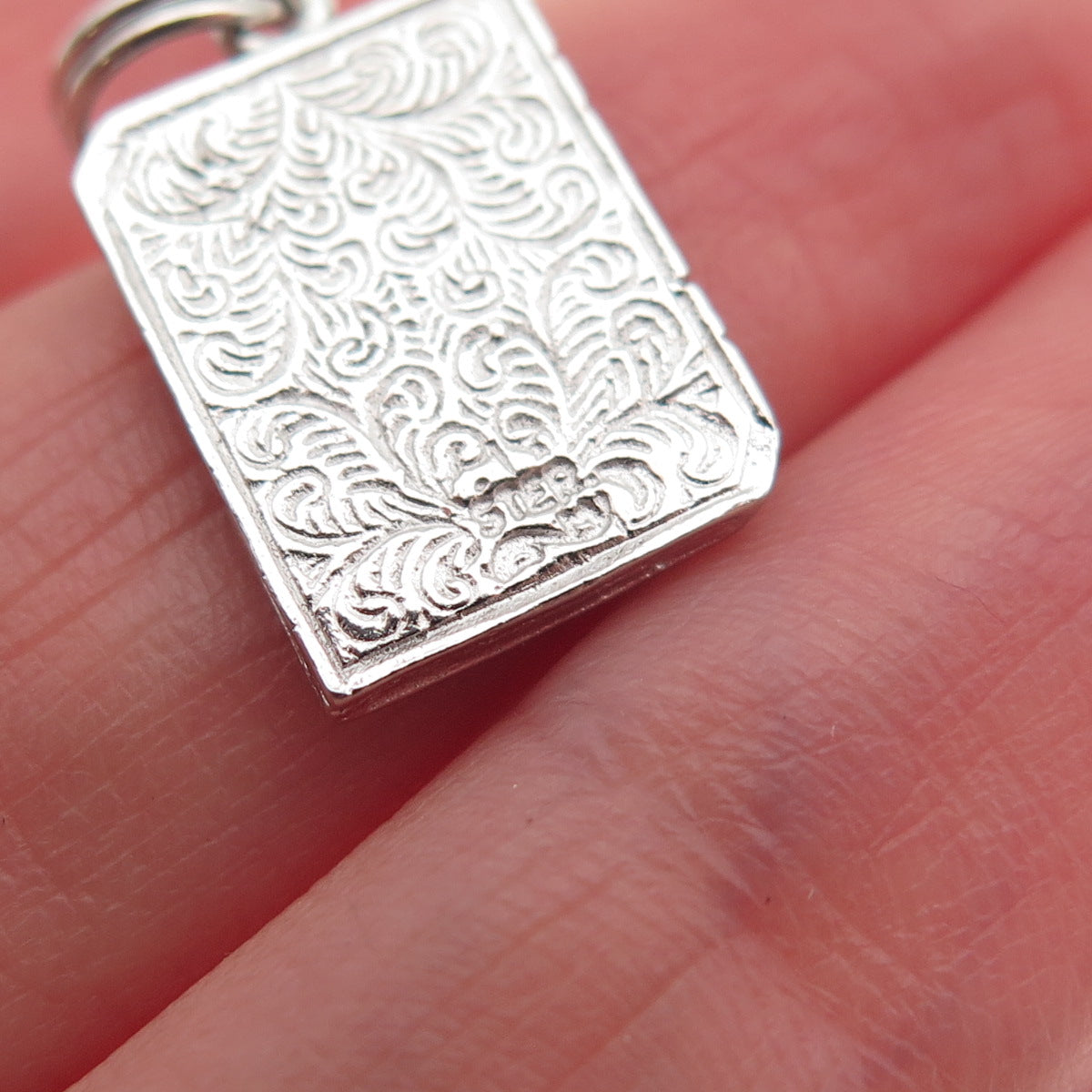 925 Sterling Silver Vintage Holy Bible Mini Charm Pendant