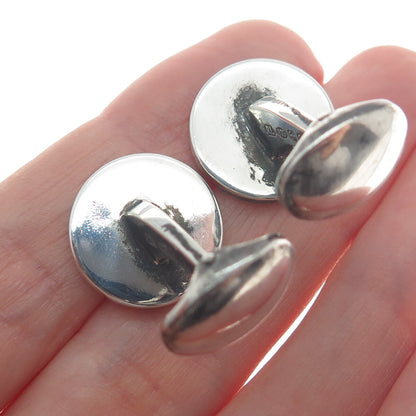 RALPH LAUREN 925 Sterling Silver Antique Birmingham "JSJ" Signet Cufflinks