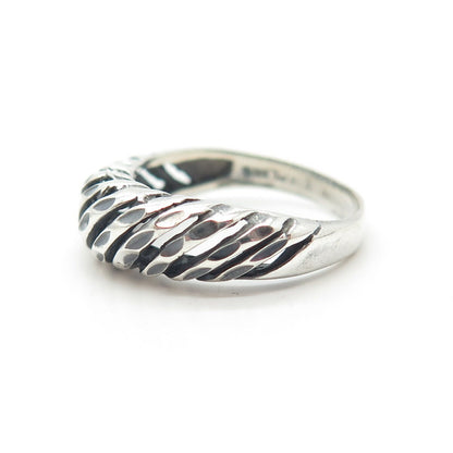 925 Sterling Silver Vintage Modernist Ring Size 5.25