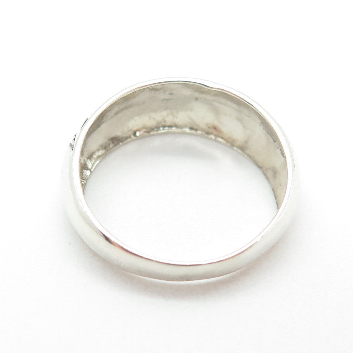 CHAPAL ZENRAY 925 Sterling Silver Vintage Animal Pattern Oxidized Ring Size 7.75