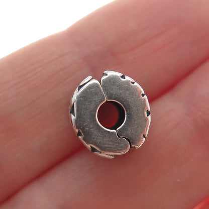 PANDORA 925 Sterling Silver Swirl Clip Bead Charm