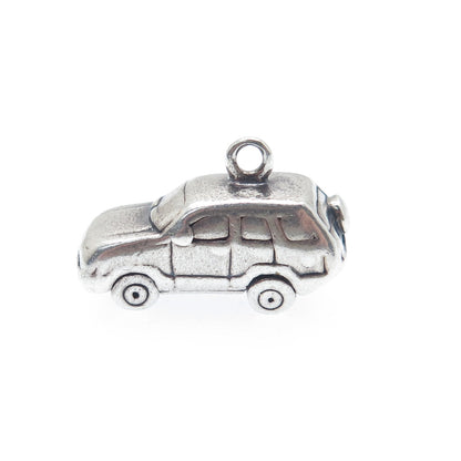 SHUBE 925 Sterling Silver Vintage SUV Car Mini Charm Pendant
