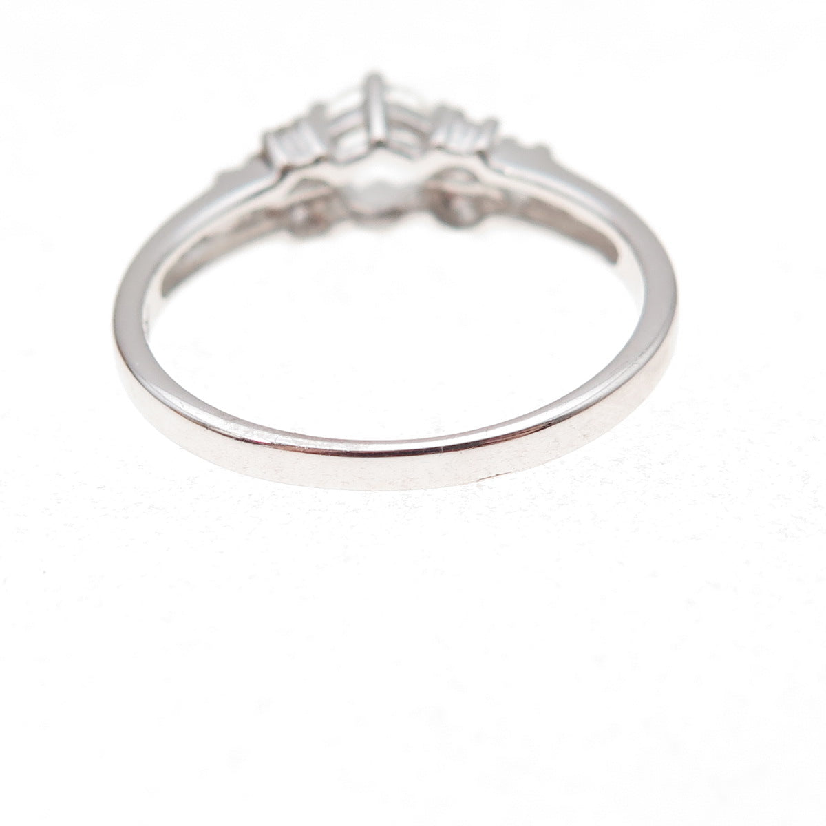Bradford 925 Sterling Silver Real White Topaz Engagement Ring Size 9.25